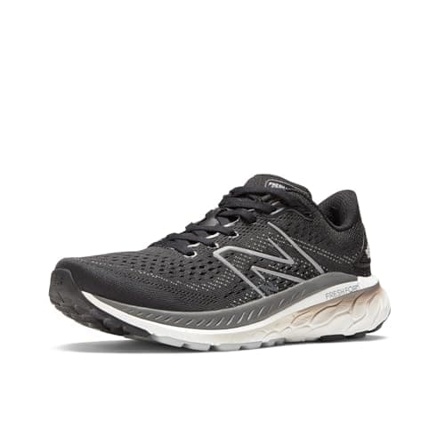 Image of New Balance Women's Fresh Foam X 860 V13 Running Shoe, Black/White/Castlerock, 9.5