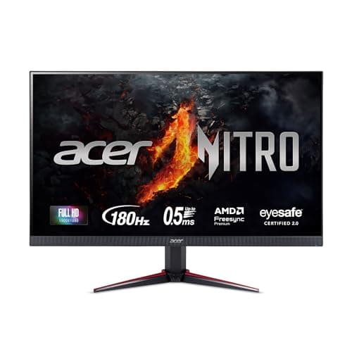Image of Acer Nitro 23.8" Full HD 1920 x 1080 PC Gaming IPS Monitor | AMD FreeSync Premium | 180Hz Refresh | Up to 0.5ms | HDR10 Support | 99% sRGB | 1 x Display Port 1.2 & 2 x HDMI 2.0 | VG240Y M3biip