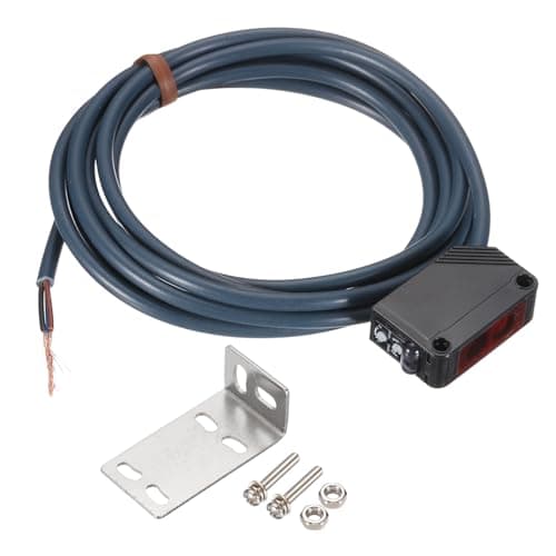 Image of sourcing map E3Z-D61 Photoelectric Sensor, 200mA 12-24VDC V Diffuse Reflection Photoelectric Switch Sensor 3 Lines Detection Distance 30-200MM NPN NO+NC with Bracket for Industrial(Black)