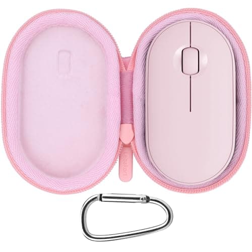 Image of Lebakort Mouse Case Compatible with Logitech Pebble 2 M350s / M350 / M355 / i345 Slim Bluetooth Wireless Mouse (Rose Case)