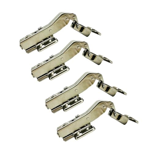 Image of LIKERAINY 45 Degree Hinge 35mm with Hydraulic Damper for Special Corner Door Soft Closing Hinges for Cabinet Cupboard Wardrobe Folding Angular Doors Pack of 4