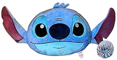 Image of Adorable Blue Stitch Cushion 30 cm × 30 cm – Soft Plush Pillow for Home Décor, Bedroom, or Gift - Xmas