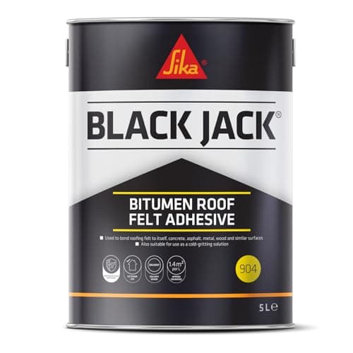 Image of Everbuild Black Jack 904 Roof Felt Adhesive – High Strength – Black – 5 Litre