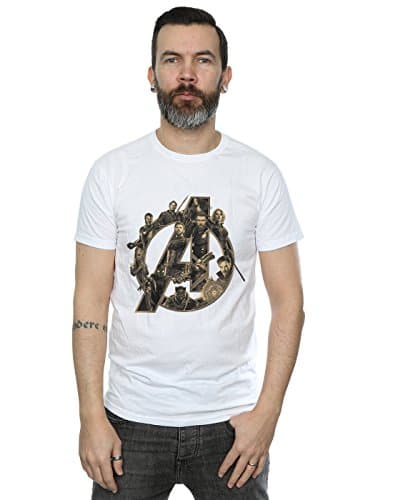 Image of Marvel Men's Avengers Infinity War Marvel Logo T-Shirt White Small