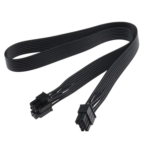 Image of 8 Pin CPU Power Extension Cable 8 Pin Male to (4+4) Pin Male – 18AWG Motherboard Power Adapter Cable, Internal CPU Power Cable for Most Modular Power Supply, 8 Pin to 8 Pin Connector 62cm
