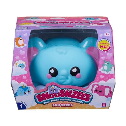 Image of Smooshzees Snugzees, Luna, Blue Elephant, Collectable Characters, Supersoft, Cuddly and Squishy!