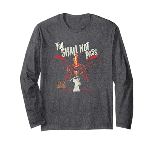 Image of Lord Of The Rings Balrog You Shall Not Pass Long Sleeve T-Shirt