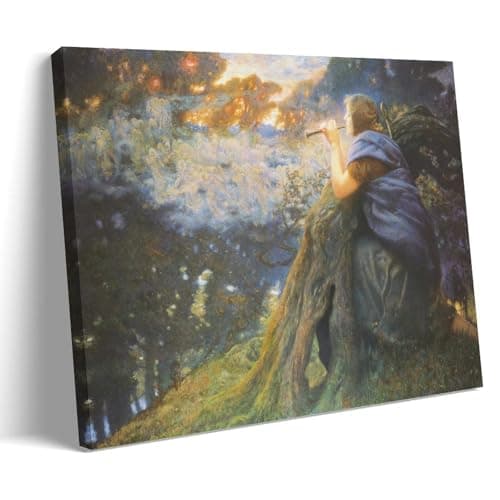 Image of Edward Robert Hughes Works《Twilight Fantasies》Printing Posters Vintage Scroll Canvas Wall Painting Art Print Decor for Cozy Home Interior 12x18inch(30x45cm)