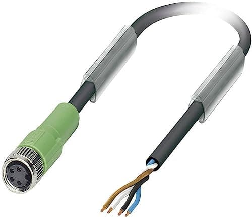 Image of PHOENIX CONTACT SAC-4P- 1,5-PUR/M 8FS SENSOR CABLE, 4POS, M8 SOCKET, 1.5M