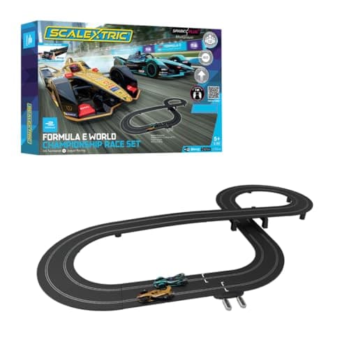 Image of Scalextric Racing Track Sets for Kids - Spark Plug Formula E Speed Track - Electric Race Tracks for Boys & Girls 5+, Slot Car Race Tracks - 1:32 Scale Mini Car Racing Sets, Boys Birthday Gifts