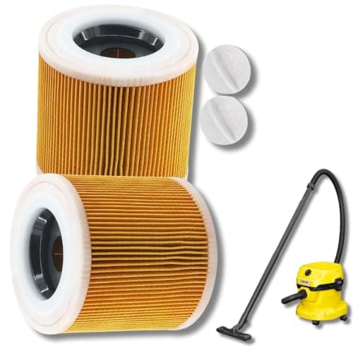 Image of UTIZ 2pcs Cartridge Filter for Karcher WD 2 Plus Wet & Dry Vacuum Cleaner Replacement (2 x Filters)
