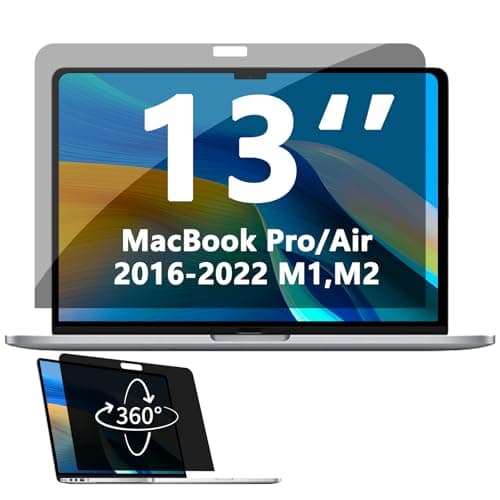 Image of Phimoos 360° Privacy Screen for MacBook Pro 13 Inch (2016-2022, M1/M2) & MacBook Air 13" (2018-2021, M1), HD Clarity, Anti-Scratch, Anti-Blue Light, Anti Glare, Anti-Fingerprint, Laptop Privacy Film