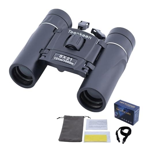 Image of 8x21 Compact Binoculars for Adults & Kids, Portable Foldable Telescope with BAK4 Prism & FMC Coating, Lightweight Pocket Binoculars for Bird Watching, Sports, Travel, Theatre, Gifts