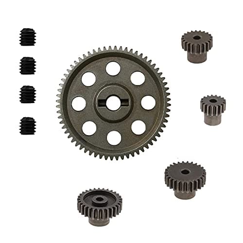 Image of OTOTEC 5x Metal Reduction Differential Gear 64T Motor Pinion Gear 17/21/26/29T Set Compatible with 94111 9417 94123 RC Car