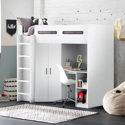 Image of Julian Bowen Hercules High Sleeper - All White Sleepers