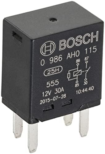 Image of Bosch 0986AH0115 Mini Relay 12V 30A, IP5K4, Operating Temperature from -40 Degree to 100 Degree C, 4 Pin Relay without Holder