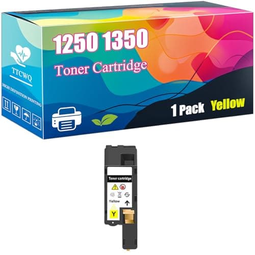 Image of 1250 1350 Toner Cartridge Compatible with Dell 1250c 1350cnw 1355cn 1355cnw C1760nw C1765nf C1765nfw Printer, High-Yield Ideal for High-Volume Printing (1 Pack Yellow)