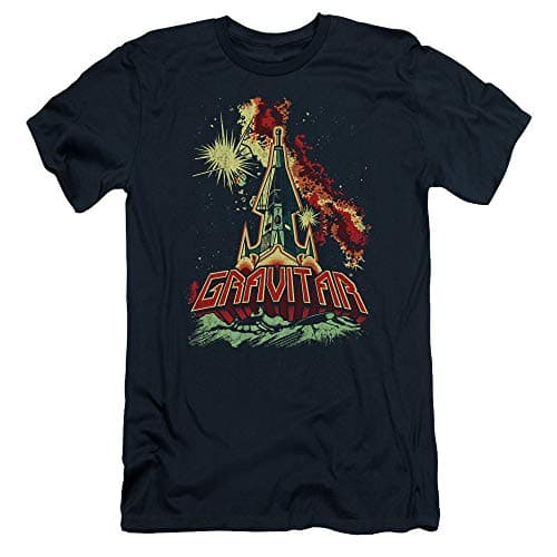 Image of Atari - Mens Blast Off Premium Slim Fit T-Shirt, Small, Navy