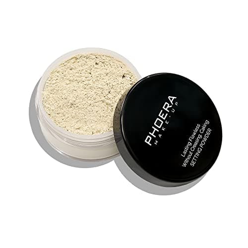 Image of ABRUS - Translucent Makeup Setting Matte Face Powder + Setting Powder Puff, Long Lasting Translucent Setting Powder Lightweight Foundation Make Up Fixer (01 Translucent (14 Gram))