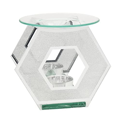 Image of Desire Aroma Wax Melt & Oil Warmer Silver Glitter Hexagon Shape