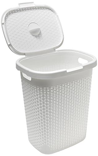 Image of Addis 50 Litre Calico Faux Rattan Hamper, Cream