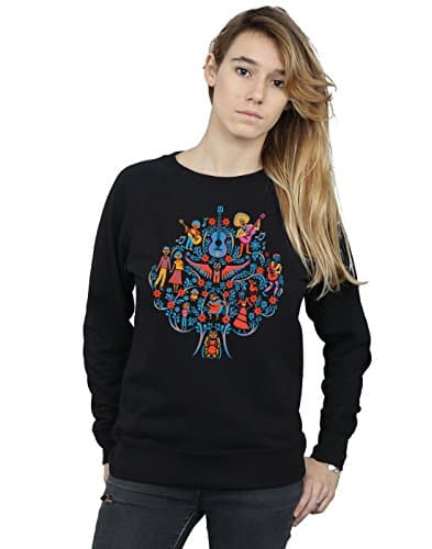 Image of Disney Women's Coco Tree Pattern Sweatshirt XX-Large Black