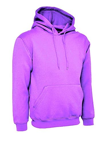 Image of Ladies Loose Fit Hoodie Size UK 10 to 28 Plus Unisex Plain Hooded Sweatshirt (UK 14, Lilac)