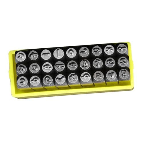 Image of Xjdzineq 3mm Metal Number/Letter Stamper Metal Leather Punching Tool for Embossing Jewelry Making Stamping Tool Green Steel Letter Punches