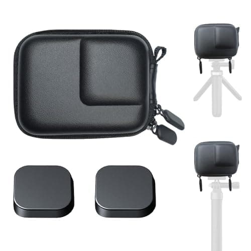 Image of ULBTER Mini Storage Bag Case for GoPro Hero 12 11 10 9 8 Black + Hero12 Hero11 Hero10 Hero9 Hero8 Rubber Lens Cap Cover, Carrying Boxes Accessory for Go pro [2+1 Pack]