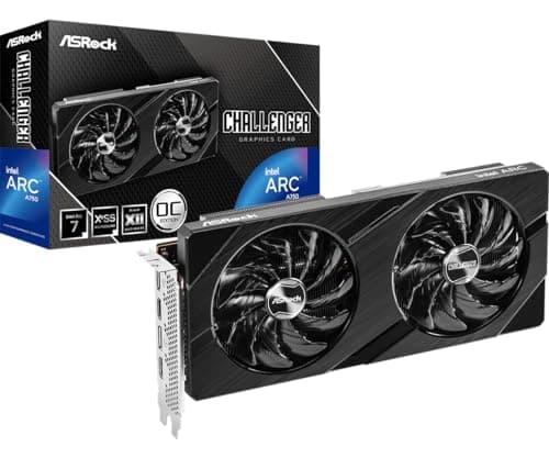 Image of ASRock Intel ARC A750 Challenger D 8GB OC, 8GB DDR6, PCIe4, 2 HDMI, 2 DP, 2200MHz Clock, 0dB Cooling, Overclocked