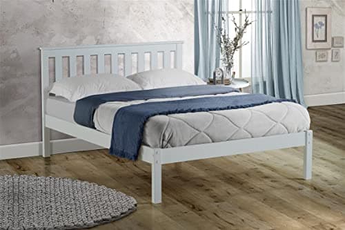 Image of Birlea Denver Low End Bed, Wood, White, Twin
