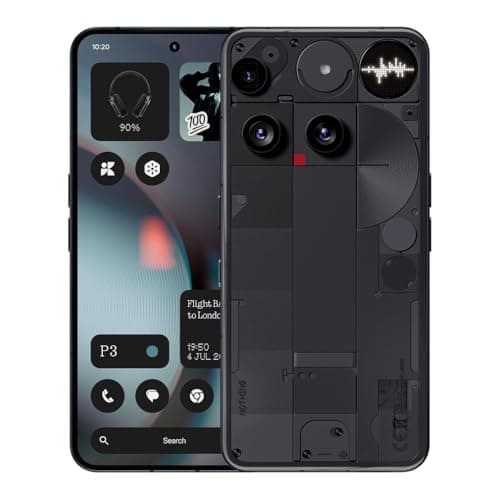 Image of Nothing Phone (3) - Smartphone with 50 MP Triple Rear Camera System, 24 Hour Silicon Carbon Long Lasting Battery, 6.67" 120Hz AMOLED Display and Glyph Matrix, 12GB + 256GB - Black
