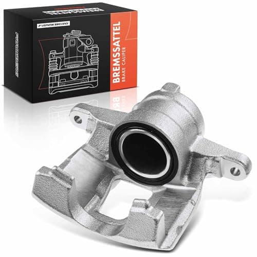 Image of Frankberg Brake Caliper Disc Brake Front Left Cast Aluminium Compatible with 500 312 500 C 312 169 Box/Hatchback 169 KA RU8 Replace# 77362684