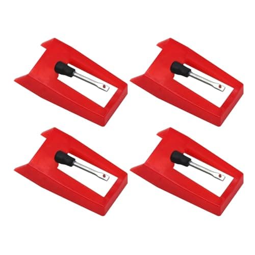Image of 4-Pack Diamond Stylus Replacement for Crosley Cruiser turntable player Suitcase Turntable, Phonograph, LP Vinyl Player