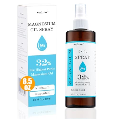Image of Magnesium Oil High Strength, Pure 32% High Concentration Potent Magnesium Oil Spray for Feet Benifits for Better Sleep, Muscle Ache and Stress Relief, Body Odor Reduction (250ml)