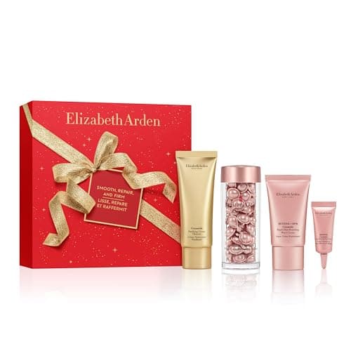 Image of Elizabeth Arden RETINOL + HPR CERAMIDE Smooth, Repair & Firm, 60 Capsules Gift Set, anti-aging skincare for smoothing fine lines & wrinkles, luxury gifting for women