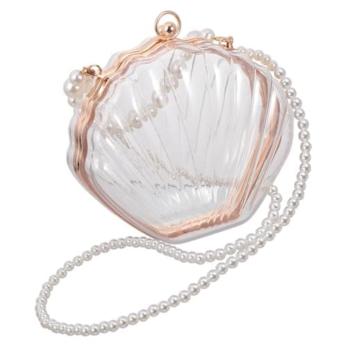 Image of UKCOCO Crossbody Bag Elegant White for Women Stylish Acrylic Shell with Capacious Space and Strap Shoulder Bag for Daily Use