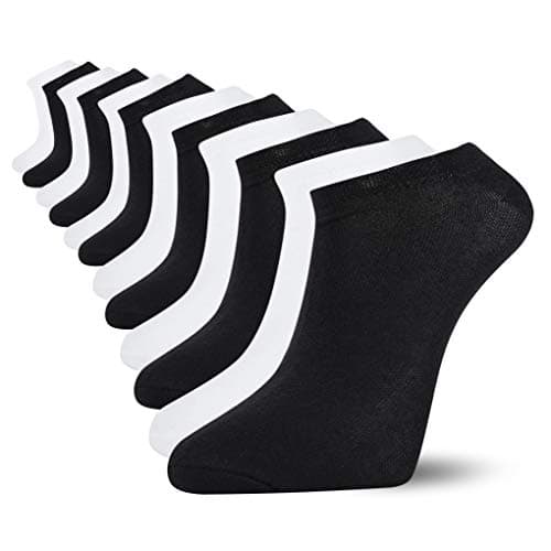 Image of Cob Stallion-Trainer (Ankle) Socks for Men, 12 Pairs Multipack, Black and White Plain Low Cut Socks, Size: 6-11 (Mixed (Black, White), 12)