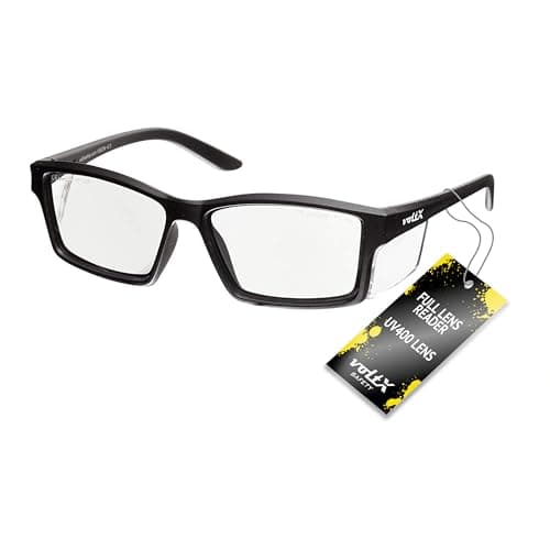 Image of voltX 'VISION' Safety Readers, Full Lens Magnified Reading Safety Glasses CE EN166ft certified (+1.5 Dioptre, Clear lens) - Anti fog coated UV400 lens