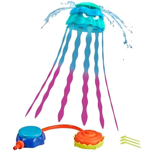 Image of Nerf Super Soaker Stomp & Soak Water Toy| Jellyfish Launches Into the Air & Sprays Water | Attaches to Garden Hose | Kids Outdoor Sprinkler Toys & Gifts | Ages 4+, Yellow