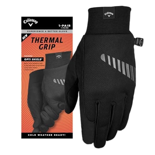 Image of Callaway Golf Thermal Grip Cold Weather Golf Gloves (1 Pair) 2023, Black