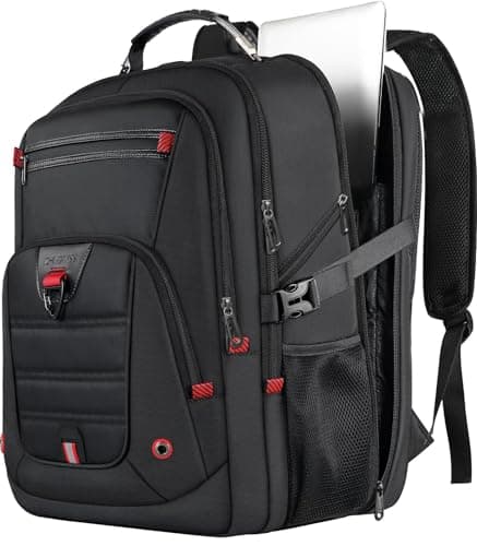 Image of Z-MGKISS Men's Extra Large 55L Anti-Theft Backpack, TSA-Approved for 18.4-19" Gaming Laptops, Gym Work Travel for Business College Daypack (Black)