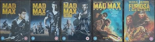 Image of MAD MAX PENTOLOGY 1-5 COMPLETE COLLECTION 1. MAD MAX / 2. THE ROAD WARRIOR / 3. BEYOND THUNDERDOME / 4. FURY ROAD / 5. FURIOSA - A MAD MAX SAGA = ULTIMATE 5x DVD SET