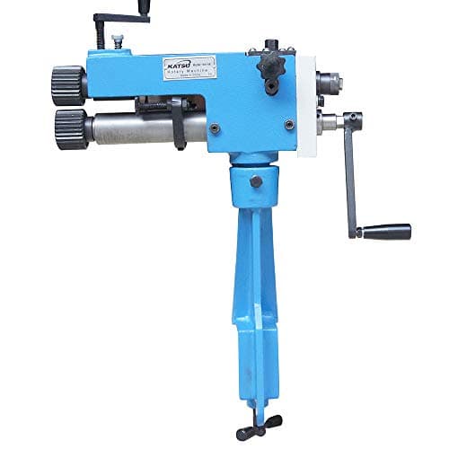 Image of KATSU Heavy Duty Bead Roller Rotary Swaging Machine Swager Metal Rolling Former Metalworking Tool with 6 Dies, for Beading Crimping Metal Sheet Up to 0.8mm Thickness 165146
