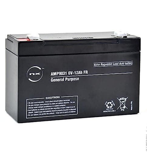 Image of NX, 6V Battery, 6 Volt 12ah battery, 6V 12Ah Lead Acid Rechargeable Battery For General purpose, Scooter, Quad Bikes, Childrens Kids Toy Car Battery, Alarm, Bike, Emergency power (6V - 12Ah)