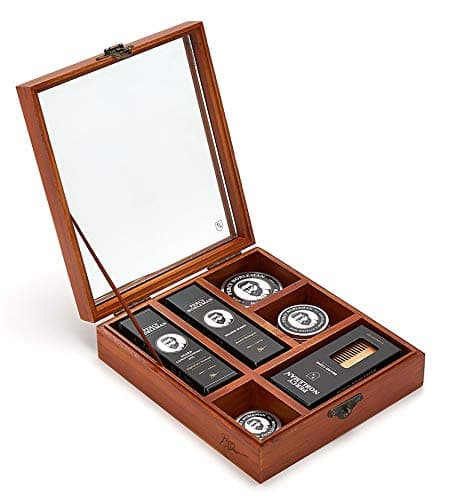 Image of Percy Nobleman's Ultimate Grooming Box, A Men's Gift Set and Beard Grooming Kit, Contains - Beard Oil, Beard Wash, Moustache Wax, Beard Balm, Gentleman's Styling Wax, Beard Comb and Beard Scissors