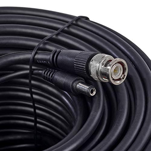 Image of SSL 50M,60M,80M,100M RG59 BNC Video Power Cable For CCTV Camera DVR Surveillance Security System Black/White Extension Lead