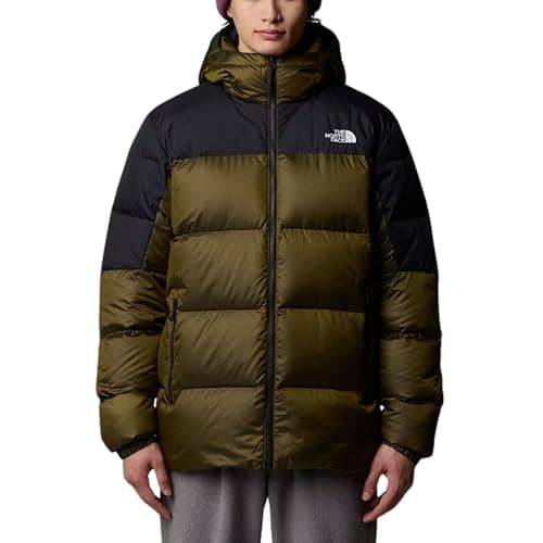 Image of The North Face Men's Diablo Down Hoodie Jacket, Moss Green Black Heathe, XS