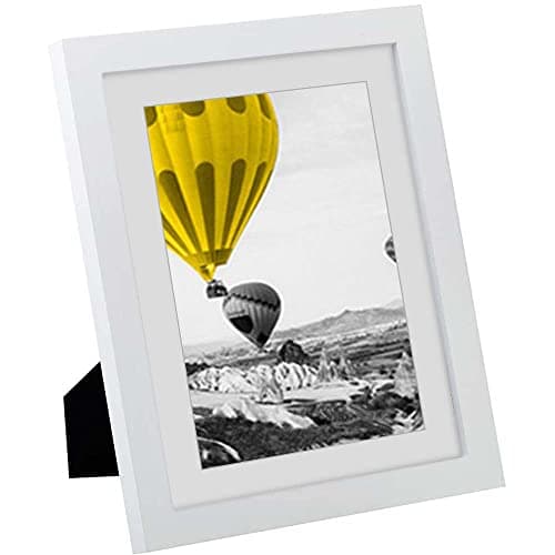 Image of Photo Frame - 6x8 (15cm x 20cm) Picture Frames - Freestanding and Wall Mountable - Solid Wood Frames with HD Plexiglas, White