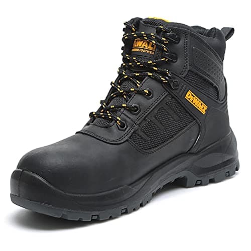 Image of DEWALT Douglas Mens Safety Boots | Waterproof | Steel Toe Cap | Heat Resistant | Safety Boot Black UK12